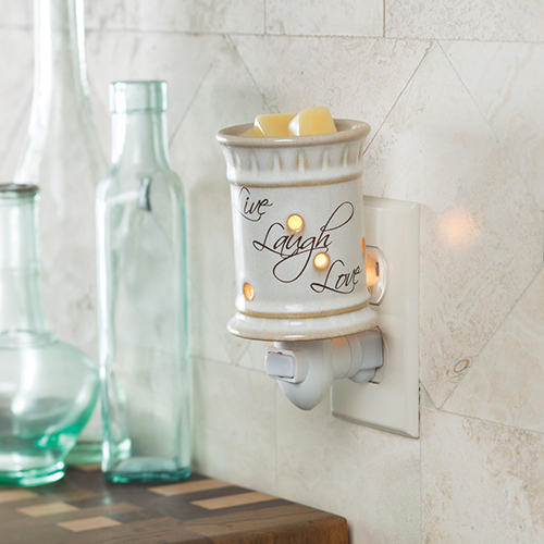 Plug In Night Light Tart Wax Scent Warmer Tan Laughter Love No Place Like  Home